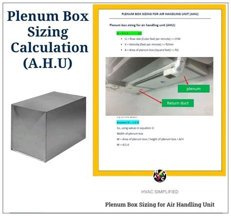 use your old plenum as distribution box|plenum box size chart.